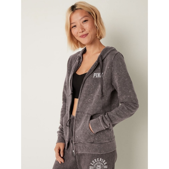 VS Pink Full Zip Hoodie - Picture 1 of 9
